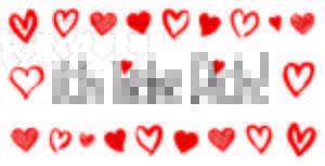 Text "Ich liebe Dich!" umgeben von verschiedenen roten Herzillustrationen auf weißem Hintergrund. Die Herzen sind umrandet und mit verschiedenen Mustern gefüllt, perfekt für Valentinstag-Vorlagen.