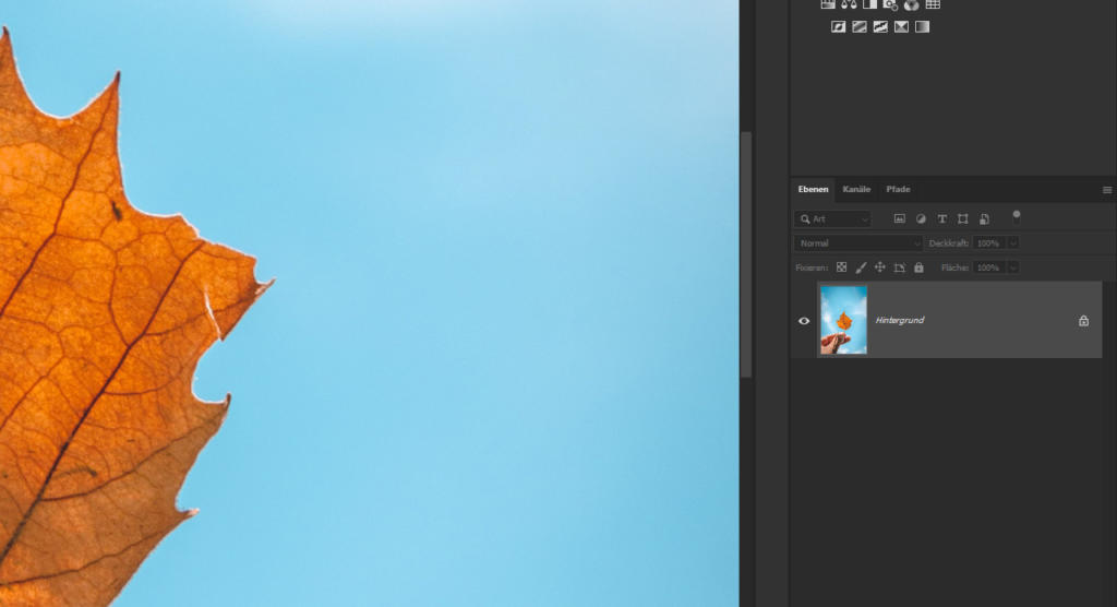 Photoshop Hintergrund transparent - Ebene entsperren