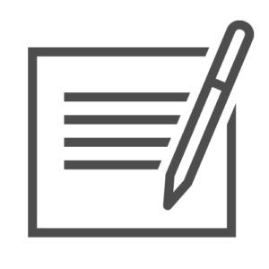 Symbol eines Stifts, der über einem Blatt Papier mit Linien schwebt und die Kunst des Schreibens oder Notizenmachens symbolisiert, gepaart mit der Essenz der Textanalyse.