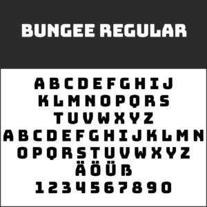 Coole Schrift "Bungee Regular"