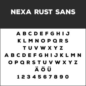 Coole Schriftart: Nexa Rust Sans