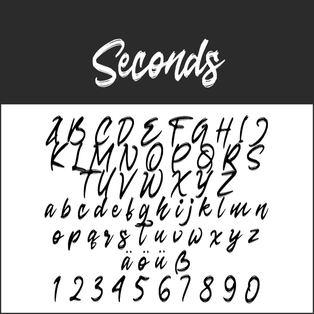 Coole Schrift: Seconds