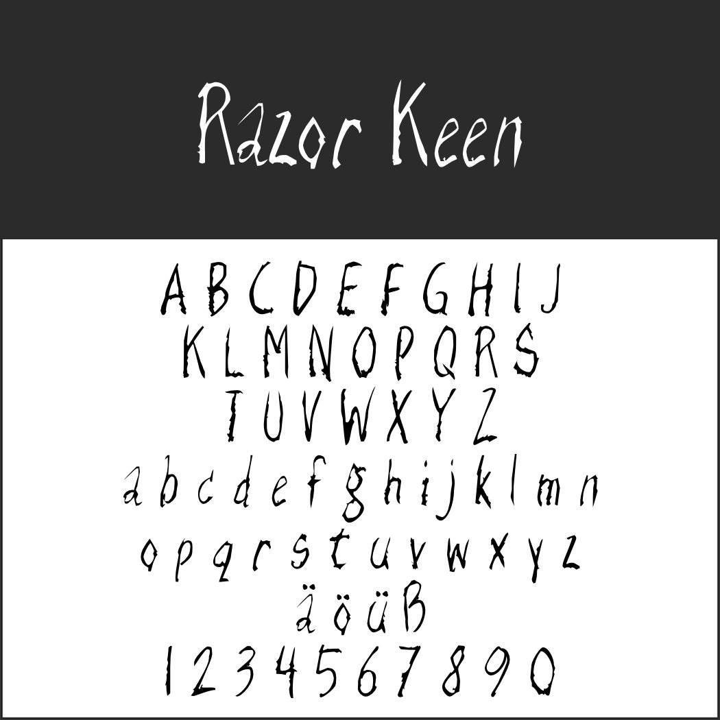 Schriftart Handschrift: Razor Keen