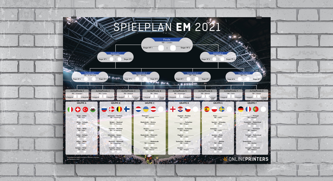 EM 2021: Spielplan-Vorlagen für Ihr Marketing