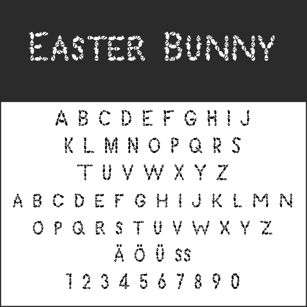 Ostern-Schrift: Easter Bunny