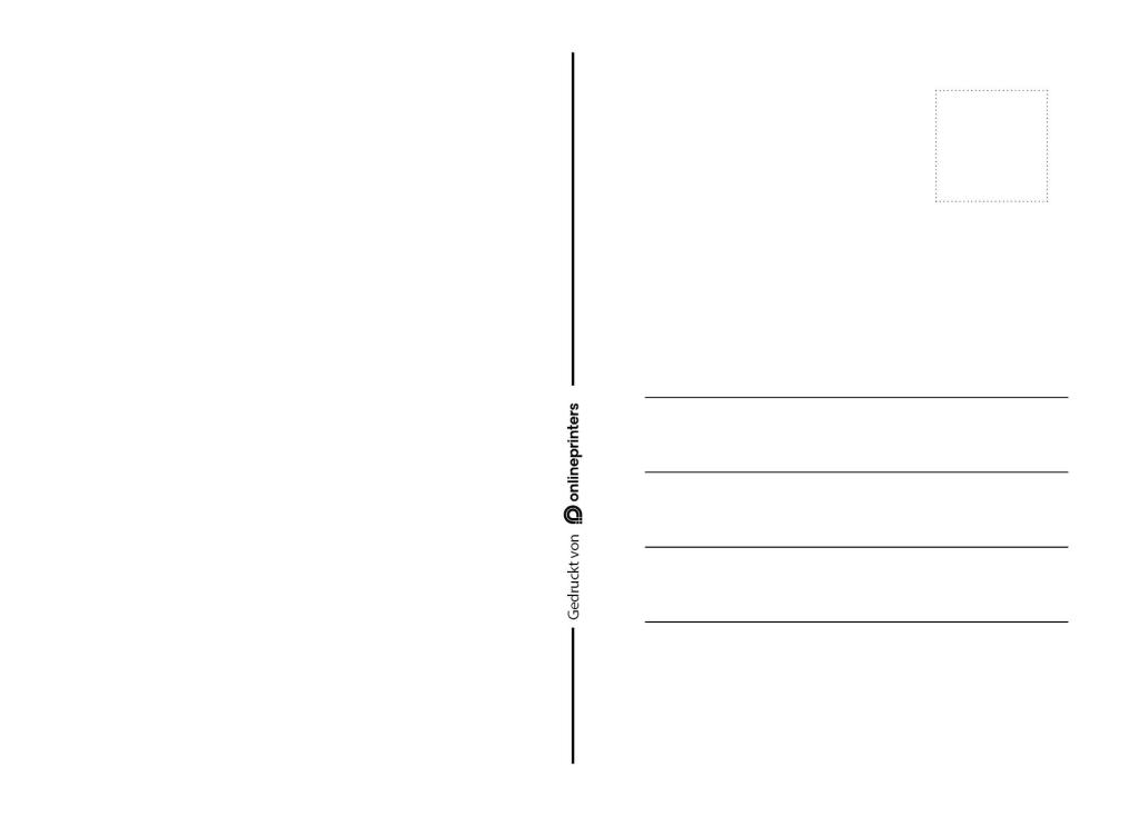 Vertikale Postkartenrückseite mit Platz für eine Briefmarke oben rechts. Auf der rechten Seite befinden sich drei horizontale Zeilen für die Adresse. Auf der linken Seite befindet sich eine vertikale Zeile mit dem Schriftzug „Gestickt von shampoirexx“ im eleganten Postkartenvorlagen-Design.